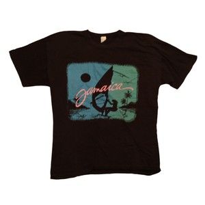 Sun Club vintage single stitch tshirt mens XL Xlarge Jamaica black short sleeve